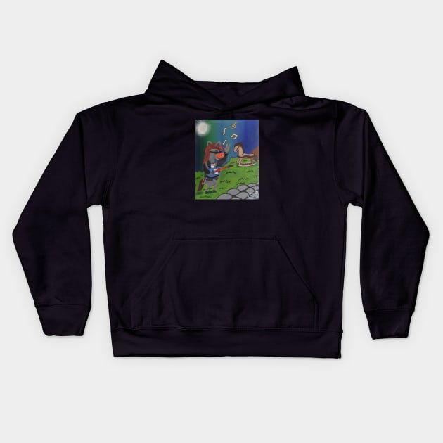 Rocking Horse Kids Hoodie by ManolitoAguirre1990